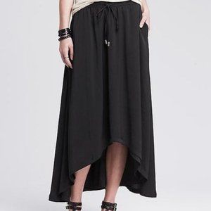 ✨ Black High Low Midi Skirt | Banana Republic